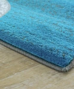 Modern Rugs And Decor Modern Trendz Abstract Premium Blue Grey White Soft Area Rug