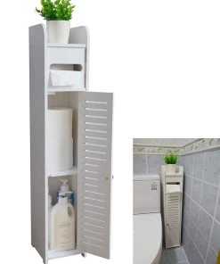 Modern Rugs And Decor Bathroom Storage Corner Floor Vanity Cabinet - Multiple Colors