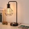 Modern Rugs And Decor USB Modern Table Lamp With Outlet, Industrial Farmhouse