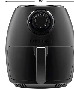 Chefman Turbofry 2 Liter 3.6 Quart Air Fryer Oven, Dual Control Temperature, 15 Cup Capacity With Cookbook Kitchen