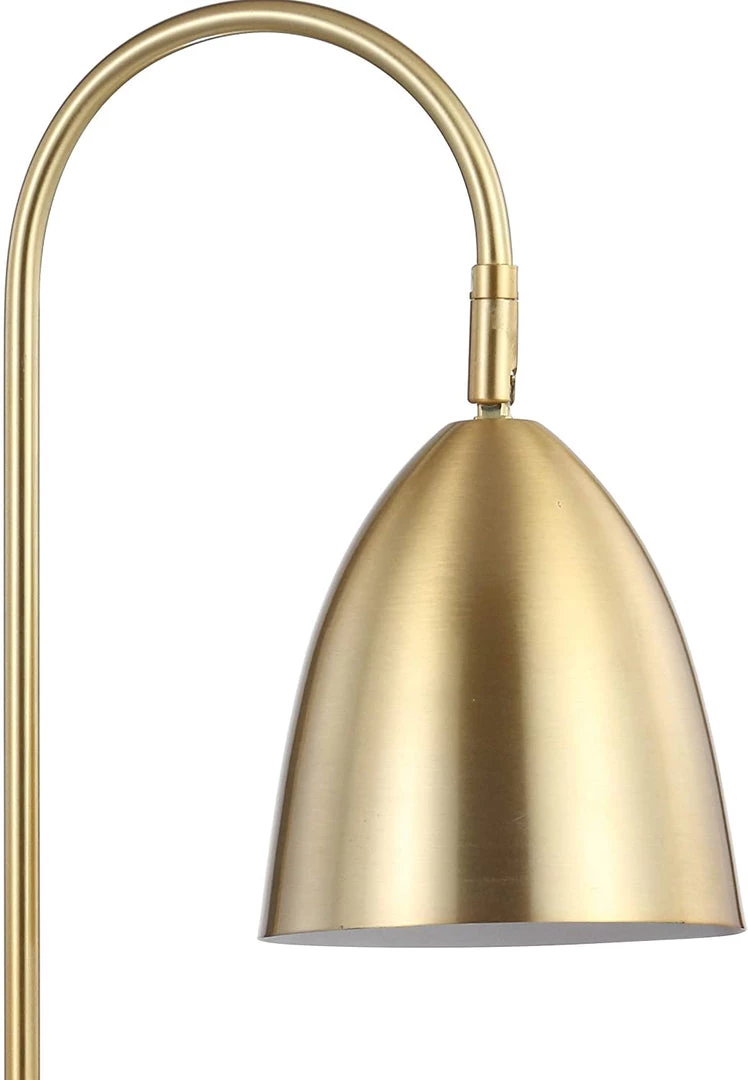 JONATHAN Ana 26" Arched Metal With Marble Base LED Lamp Gold/White Lamps 3 JONATHAN Ana 26" Arched Metal With Marble Base LED Lamp Gold/White Lamps