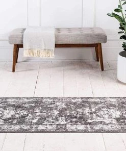 UL All Area Rugs And Runners Vintage Grey/Light Grey Ivory Soft Area Rugs