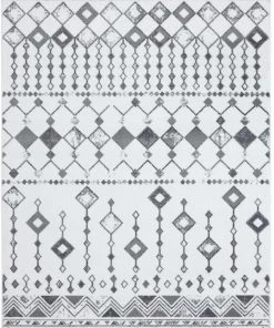 Luxe All Area Rugs And Runners Moroccan Tribal Grey Soft Area Rug