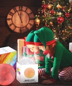 Modern Rugs And Decor Home Décor Decorative Moon Light Lamp With Time Setting And Stand 3D Print LED 16 Colors