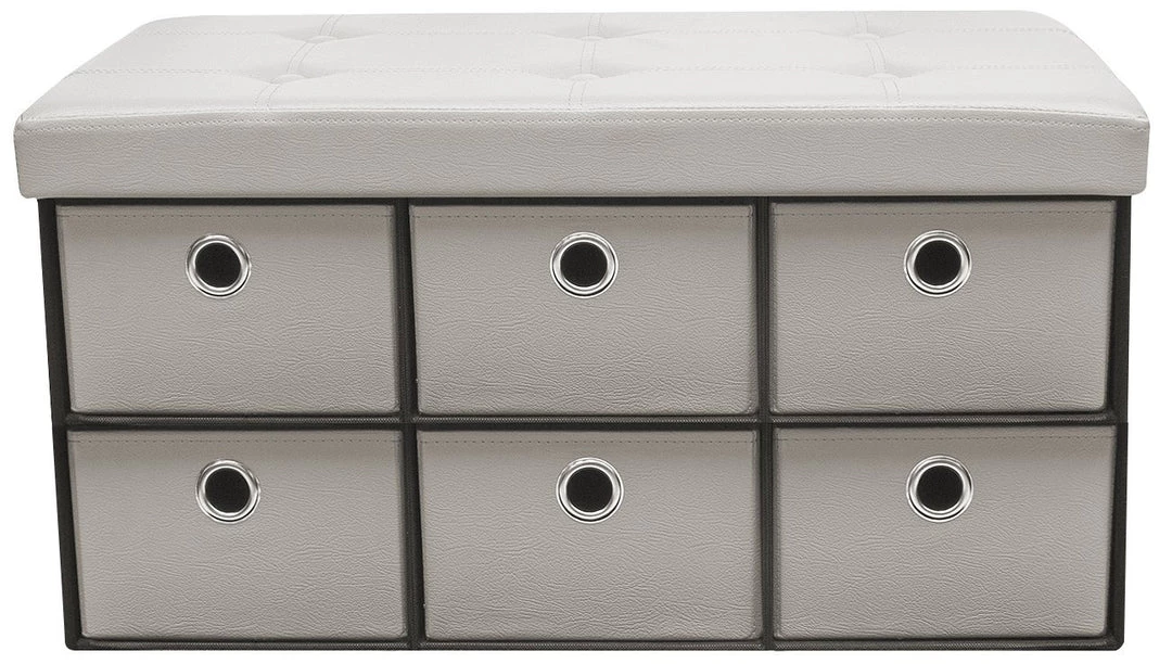 COL Contemporary Faux Leather Storage Bench Ottoman Home Décor 32 COL Contemporary Faux Leather Storage Bench Ottoman Home Décor