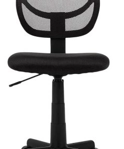 Modern Rugs And Decor Low-Back, Upholstered Mesh, Adjustable, Swivel Computer Office Desk Chair, Black Furniture