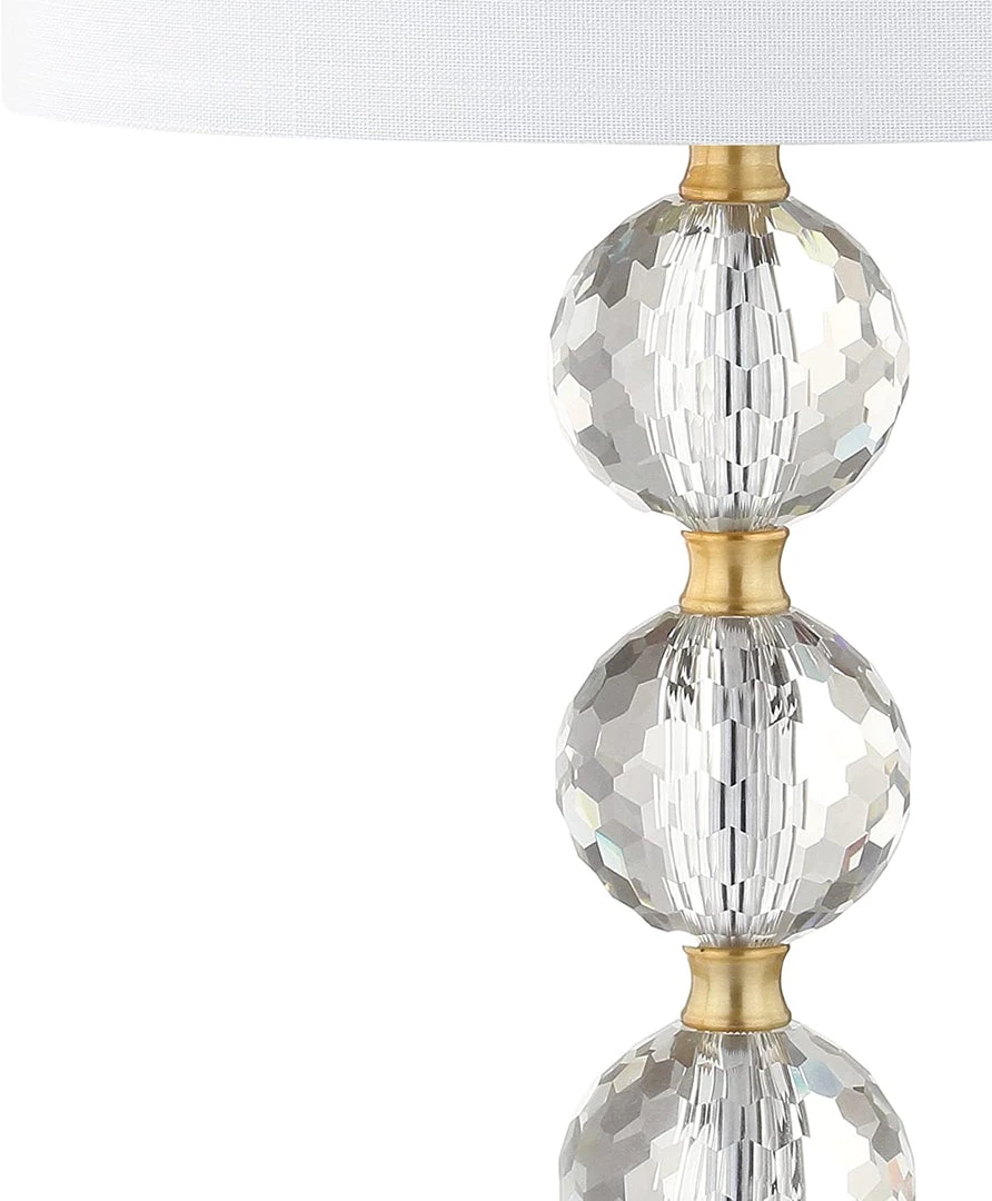 JONATHAN Lamps Ashley 25.25" Crystal LED Table Lamp Clear/Brass 3 JONATHAN Lamps Ashley 25.25" Crystal LED Table Lamp Clear/Brass