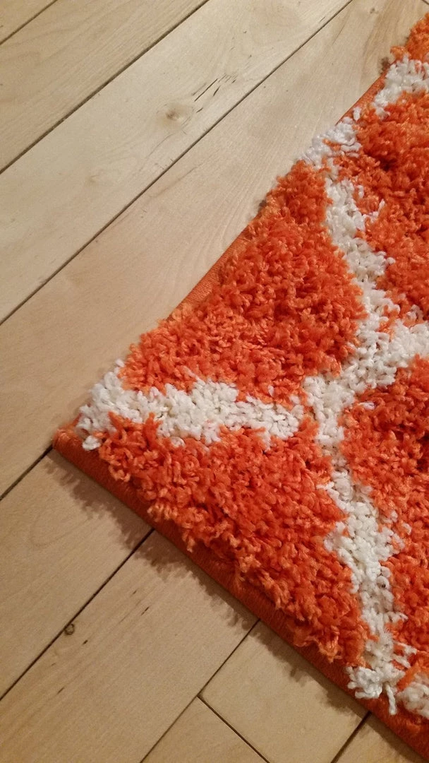 WRG Orange Soft White Shag Area Rugs All Area Rugs And Runners 6 WRG Orange Soft White Shag Area Rugs All Area Rugs And Runners