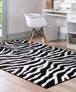 Modern Rugs And Decor Zebra Animal Print Black Area Rug All Area Rugs And Runners