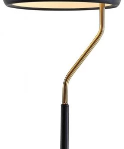 JONATHAN Oskar 22.5" Moody Metal LED Desk Lamp Black/Brass Gold