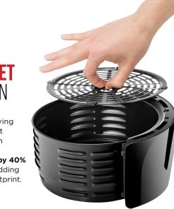 Chefman Turbofry 2 Liter 3.6 Quart Air Fryer Oven, Dual Control Temperature, 15 Cup Capacity With Cookbook Kitchen