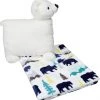 Modern Rugs And Decor Kids Bear Buddies Bedding Nap Set With Bear Pillow And Fleece Throw Blanket
