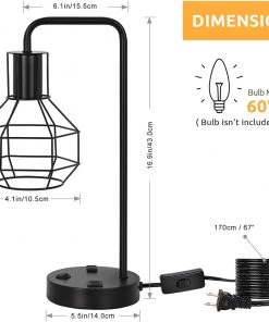 Modern Rugs And Decor USB Modern Table Lamp With Outlet, Industrial Farmhouse 8 Modern Rugs And Decor USB Modern Table Lamp With Outlet, Industrial Farmhouse