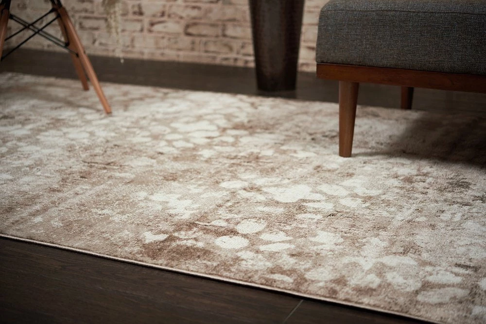 UL Vintage Brown Beige Ivory Area Rug 2 UL Vintage Brown Beige Ivory Area Rug