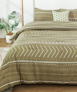Smoofy Aztec Folkloric Art Pattern Bedding With Soft Microfiber Fill Bedding, 1 Comforter & 2 Pillowcases