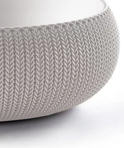 COL Knit Texture Planters Pots With Removable Liners Home Décor