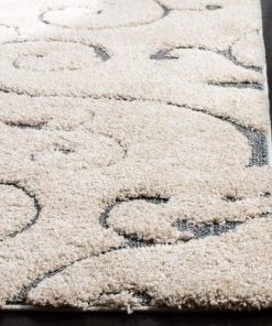 FAS All Area Rugs And Runners Premium Swirl Thick Plush Cream/Dark Blue Area Shag Rug 10 FAS All Area Rugs And Runners Premium Swirl Thick Plush Cream/Dark Blue Area Shag Rug