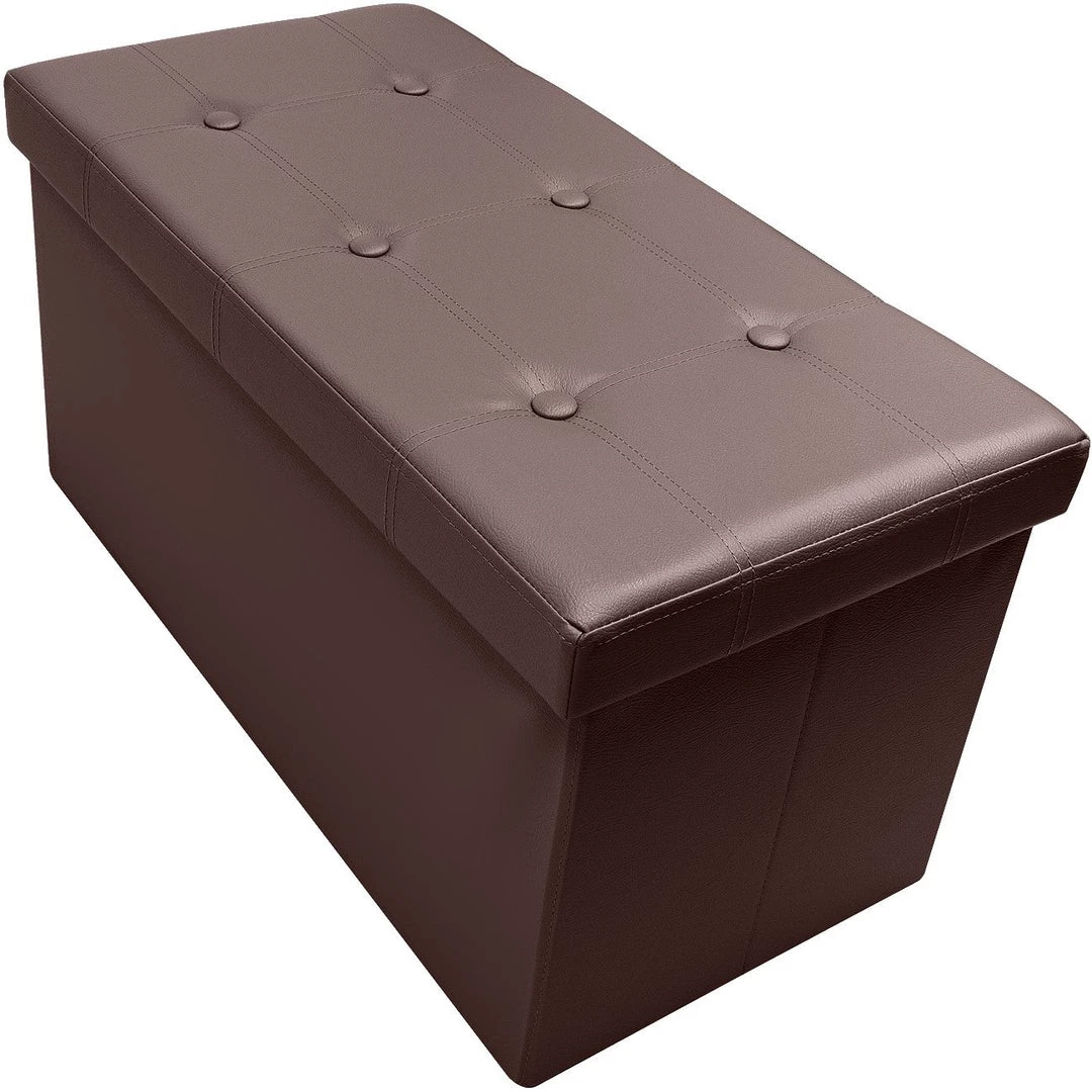 COL Contemporary Faux Leather Storage Bench Ottoman Home Décor 19 COL Contemporary Faux Leather Storage Bench Ottoman Home Décor