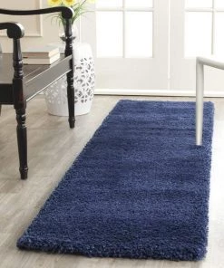 FAS Navy Soft Plush Shag Area Rug All Area Rugs And Runners