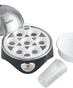 Vonshef 7- Egg Electric Cooker Stainless Steel With Poacher & Steamer Attachment