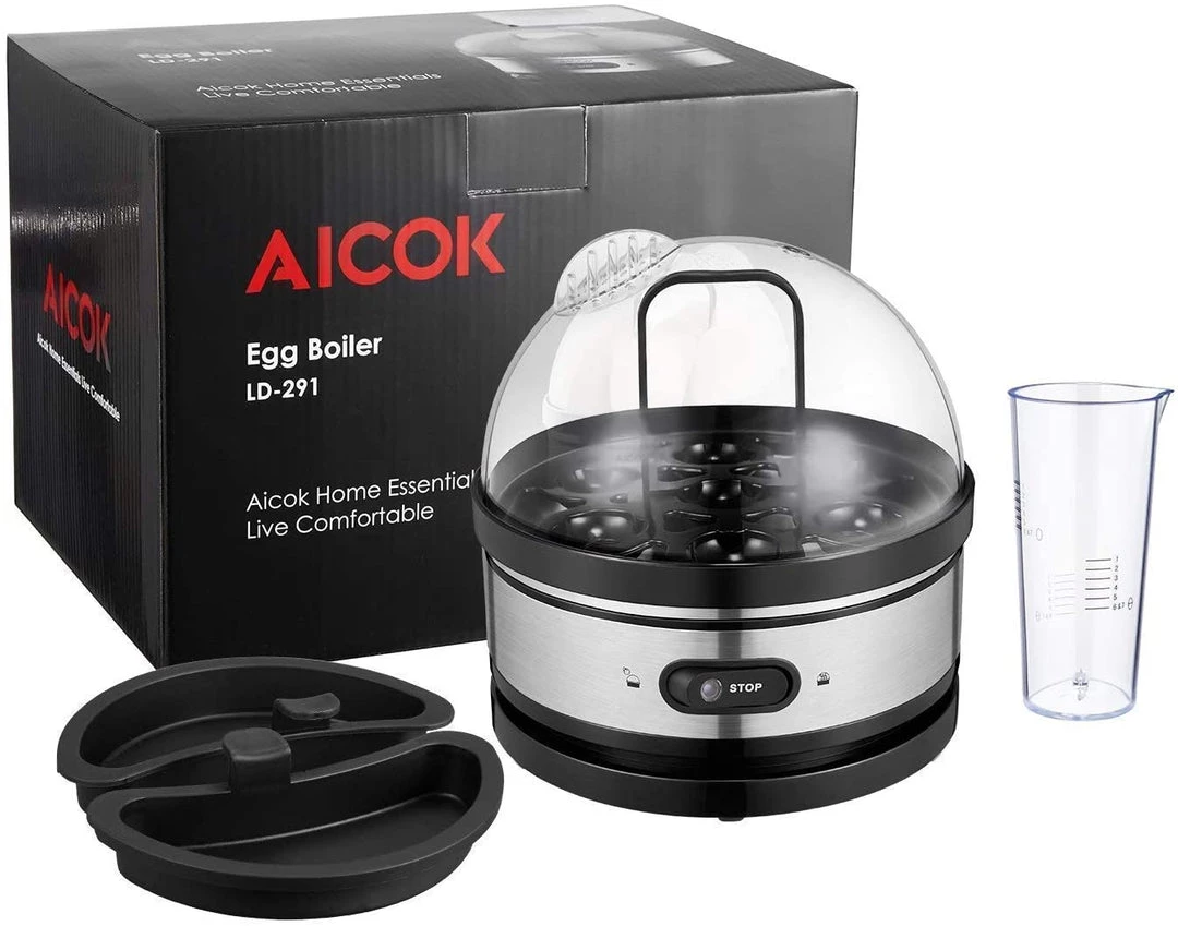 Aicok Electric Rapid Stainless Steel 7 Egg Cooker Auto Shut Off 8 Aicok Electric Rapid Stainless Steel 7 Egg Cooker Auto Shut Off
