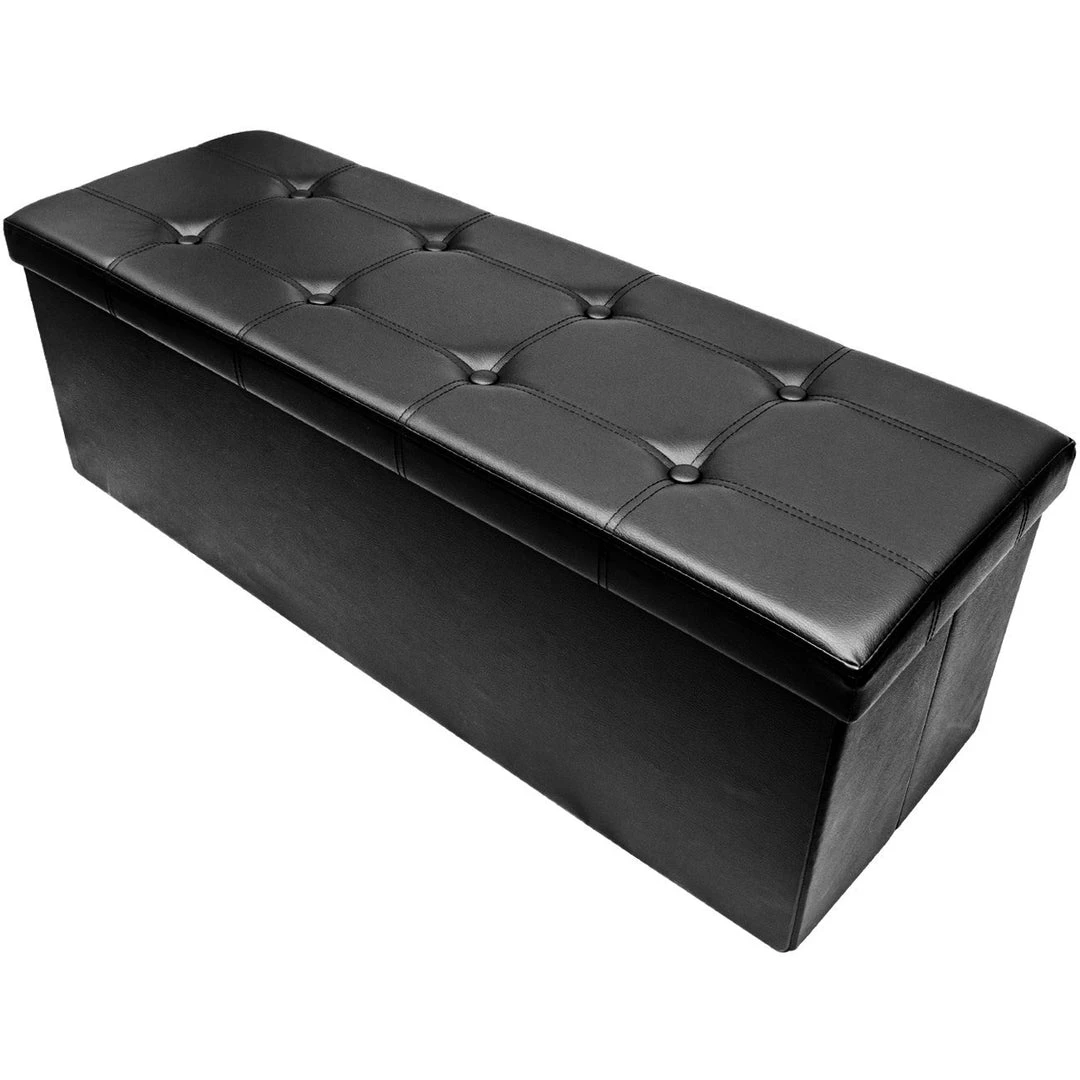 COL Contemporary Faux Leather Storage Bench Ottoman Home Décor 28 COL Contemporary Faux Leather Storage Bench Ottoman Home Décor