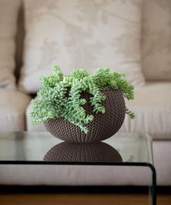 COL Knit Texture Planters Pots With Removable Liners Home Décor