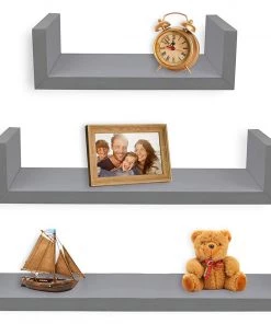 Modern Rugs And Decor Furniture Floating U Shelves - Set Of 3