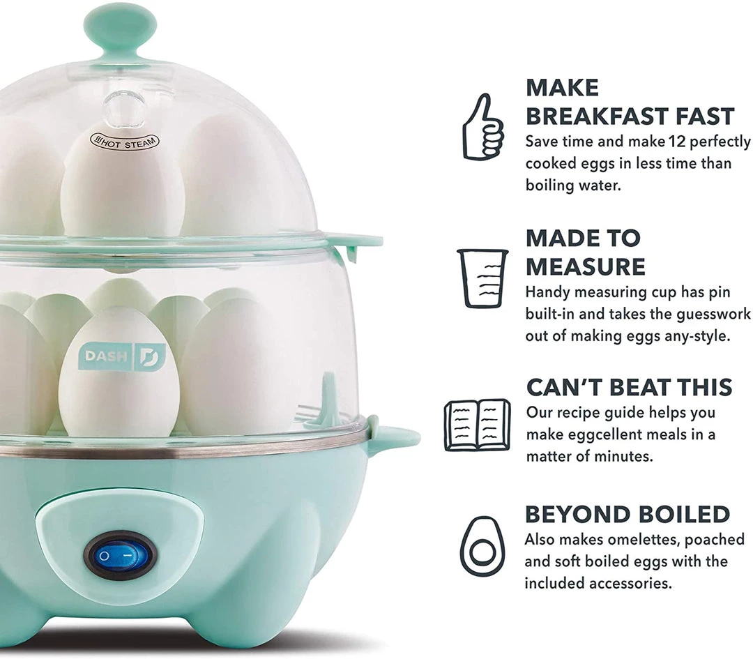 Dash Electric Rapid 12 Eggs Cooker W/ Auto Shut Off Kitchen 4 Dash Electric Rapid 12 Eggs Cooker W/ Auto Shut Off Kitchen