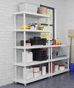 Modern Rugs And Decor 5-Tier Freestanding Home Garage Floor Shelving Unit 5 Modern Rugs And Decor 5-Tier Freestanding Home Garage Floor Shelving Unit