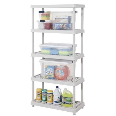 Modern Rugs And Decor 5-Tier Freestanding Home Garage Floor Shelving Unit 1 Modern Rugs And Decor 5-Tier Freestanding Home Garage Floor Shelving Unit