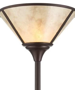 Lamp Plus Plymouth Bronze Mica Shade Torchiere Floor Lamp Lamps