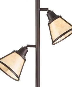 Lamp Plus Plymouth Bronze Mica Shade Torchiere Floor Lamp Lamps
