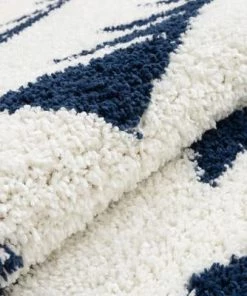 WW Edona Moroccan Tribal White Shag Soft Area Rug All Area Rugs And Runners