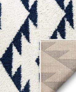 WW Edona Moroccan Tribal White Shag Soft Area Rug All Area Rugs And Runners