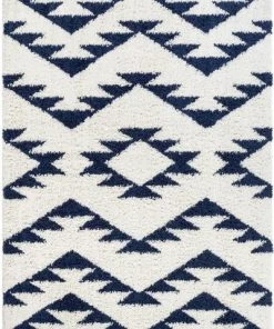 WW Edona Moroccan Tribal White Shag Soft Area Rug All Area Rugs And Runners