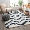 WW Edona Moroccan Tribal White Shag Soft Area Rug All Area Rugs And Runners