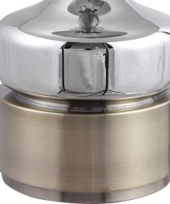 Uttermost Como Chrome And Antique Brass Modern Accent Table Lamp Modern/ Geometric Rugs