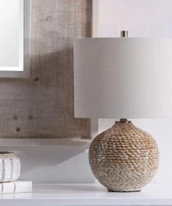 Uttermost Lagos Brown And Taupe Ceramic Accent Table Lamp Lamps