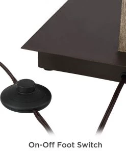 Lamp Plus Lamps Gentry Oil-Rubbed Bronze 2-Light Downbridge Arc Floor Lamp