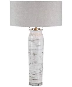 Uttermost Lamps Lenta Off-White Birch Tree Ceramic Table Lamp