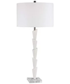 Uttermost Ibiza White And Light Gray Stacked Table Lamp Lamps