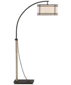 Lamp Plus Lamps Gentry Oil-Rubbed Bronze 2-Light Downbridge Arc Floor Lamp