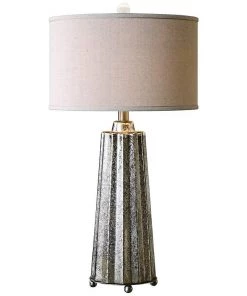 Uttermost Lamps Sullivan Mercury Glass Fluted Column Table Lamp