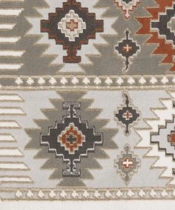 Artistic Norie Soft Area Rug Gray / Terracotta