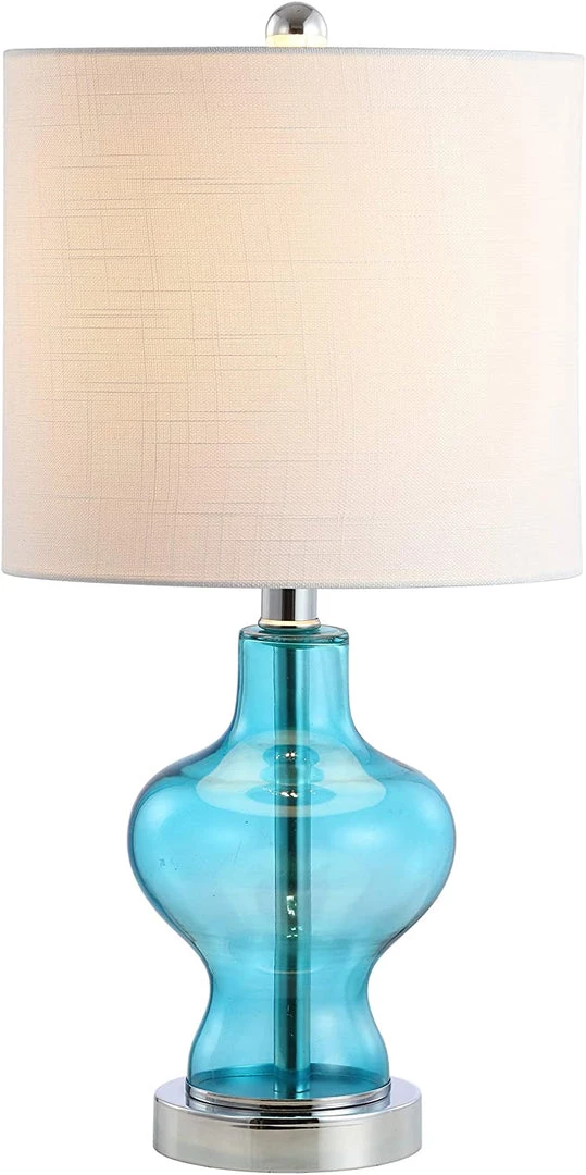 JONATHAN Lamps Mer 20.5" Glass/Metal LED Lamp Aqua 2 JONATHAN Lamps Mer 20.5" Glass/Metal LED Lamp Aqua