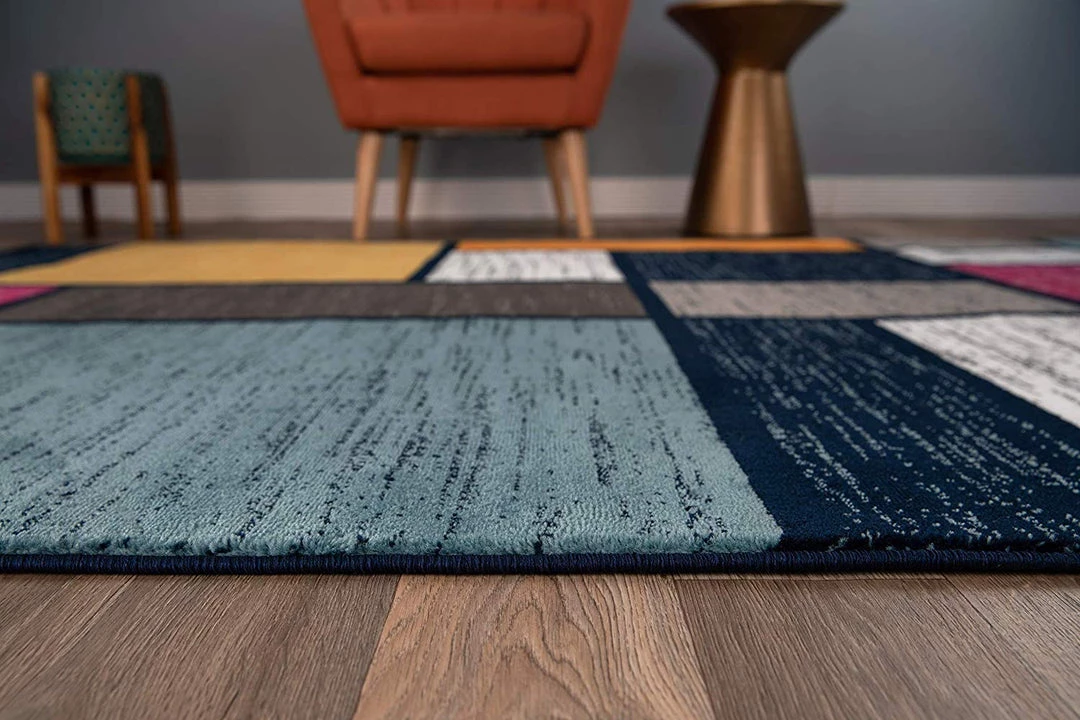 WRG Box Pattern Multi-color Soft Area Rug 3 WRG Box Pattern Multi-color Soft Area Rug