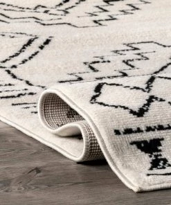 Modern Rugs And Decor Creek Tribal Moroccan Area Rug, Grey All Area Rugs And Runners