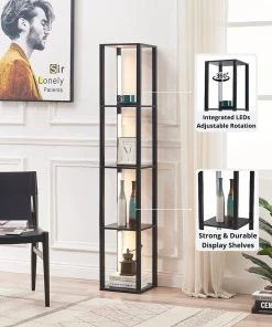 FENLO Store FENLO Fancy Display Shelves With LED Floor Lamp Lamps