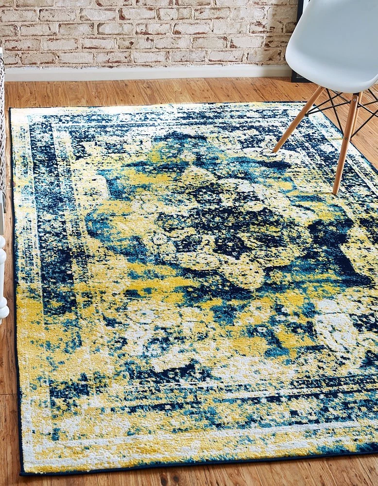 UL All Area Rugs And Runners Vintage Distressed Navy Blue Yellow Area Rugs 5 UL All Area Rugs And Runners Vintage Distressed Navy Blue Yellow Area Rugs